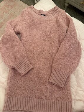 Forever 21 Girls' Blush Pink Teddy Crew Neck Sweater